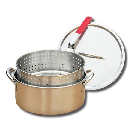 King Kooker Fry Pan, Basket, Stainless Steel, 10qt. KK 2S